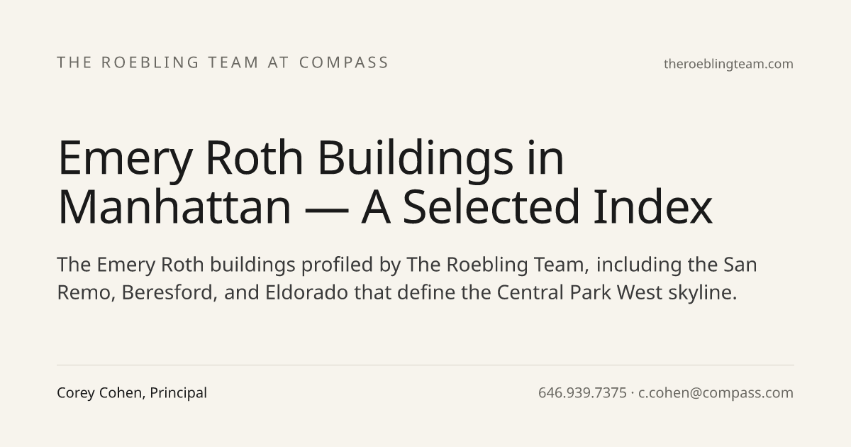 Emery Roth Buildings in Manhattan — The Complete Index | The Roebling Team