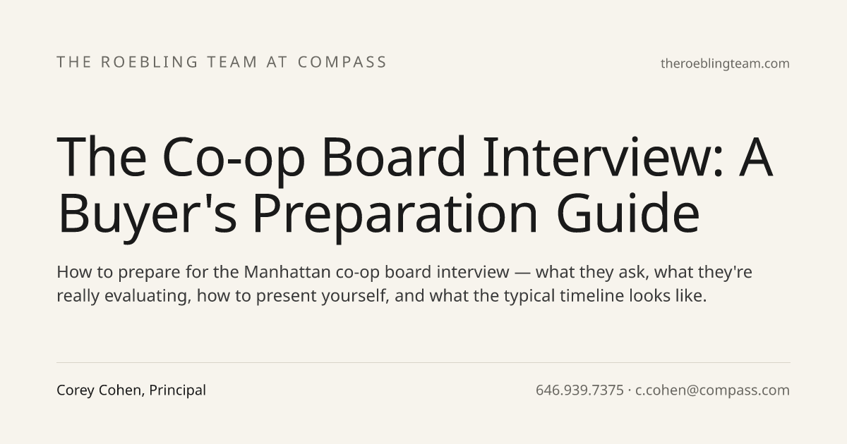 The Co-op Board Interview: A Buyer's Preparation Guide | The Roebling Team