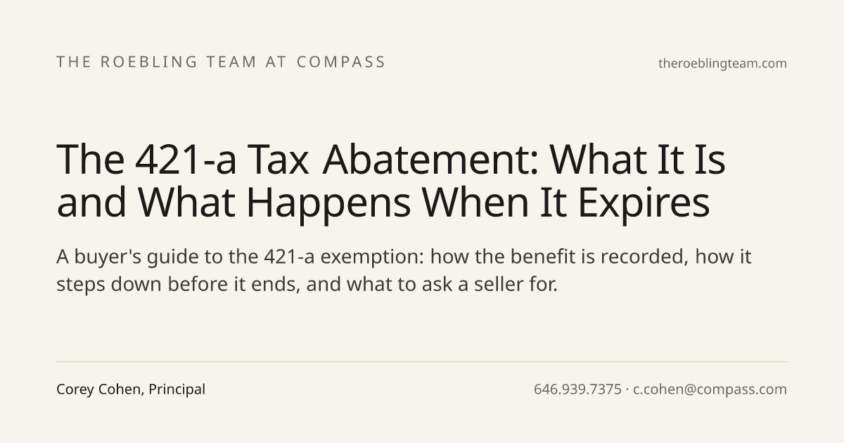The 421-a Tax Abatement: What It Is and What Happens When It Expires ...